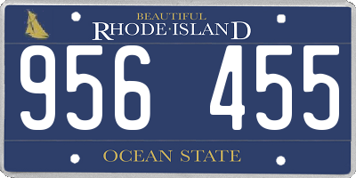 RI license plate 956455