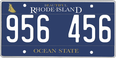 RI license plate 956456