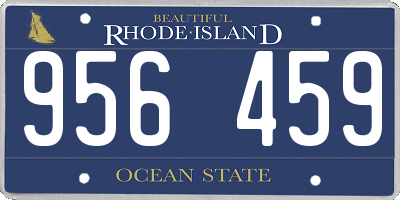 RI license plate 956459