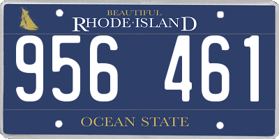 RI license plate 956461
