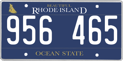 RI license plate 956465
