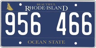 RI license plate 956466