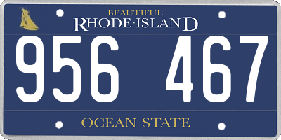 RI license plate 956467