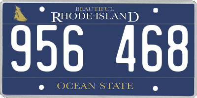 RI license plate 956468