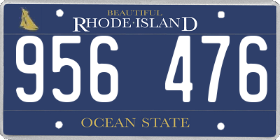 RI license plate 956476