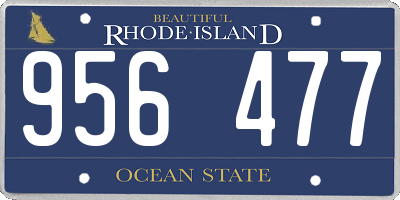 RI license plate 956477