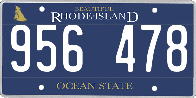 RI license plate 956478
