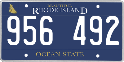 RI license plate 956492