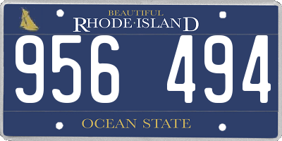 RI license plate 956494