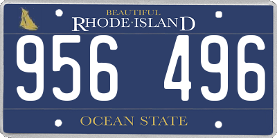 RI license plate 956496