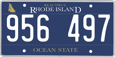 RI license plate 956497