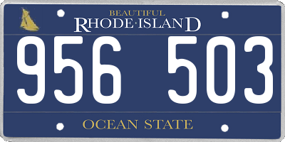 RI license plate 956503