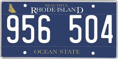 RI license plate 956504
