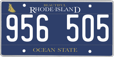 RI license plate 956505