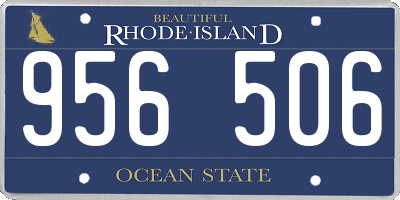RI license plate 956506