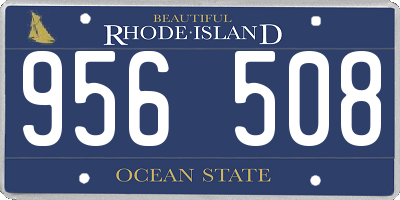 RI license plate 956508