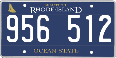 RI license plate 956512