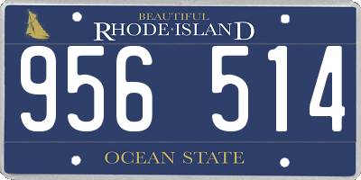 RI license plate 956514
