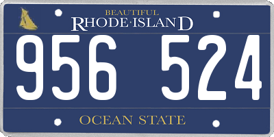 RI license plate 956524