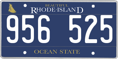 RI license plate 956525