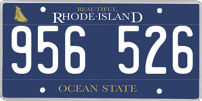 RI license plate 956526