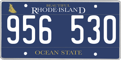 RI license plate 956530
