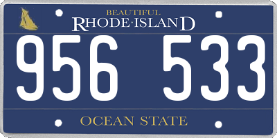 RI license plate 956533