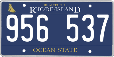 RI license plate 956537