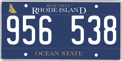 RI license plate 956538
