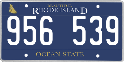 RI license plate 956539
