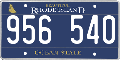 RI license plate 956540