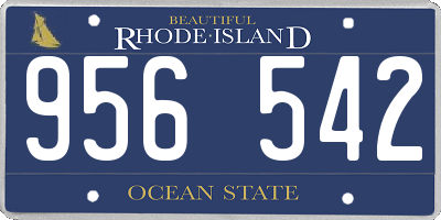 RI license plate 956542