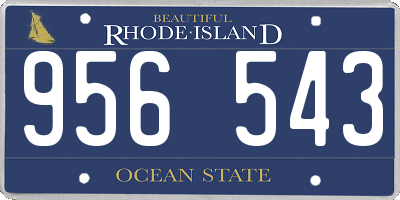 RI license plate 956543