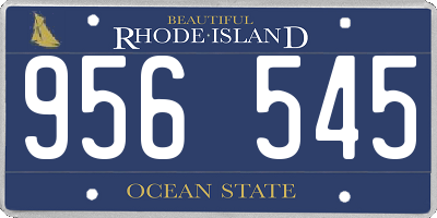 RI license plate 956545
