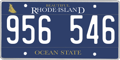 RI license plate 956546