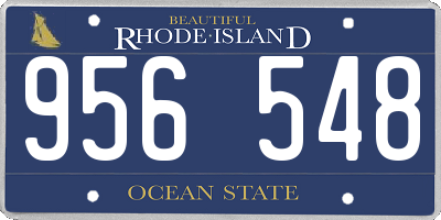 RI license plate 956548