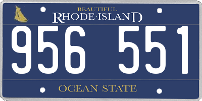 RI license plate 956551