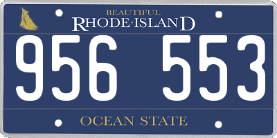 RI license plate 956553
