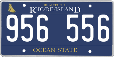 RI license plate 956556