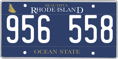 RI license plate 956558
