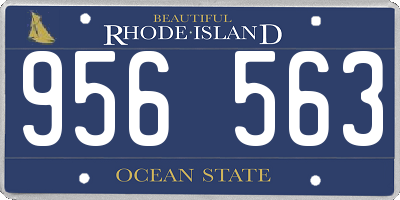 RI license plate 956563