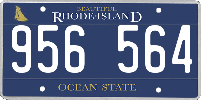 RI license plate 956564