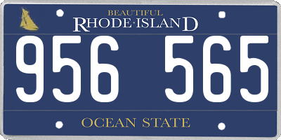 RI license plate 956565