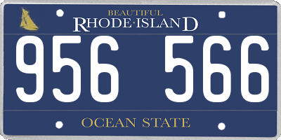 RI license plate 956566
