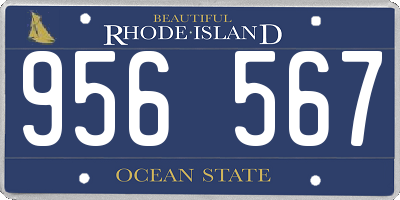 RI license plate 956567