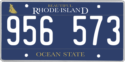 RI license plate 956573