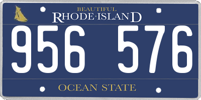 RI license plate 956576