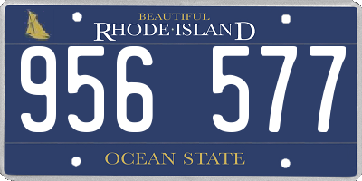 RI license plate 956577