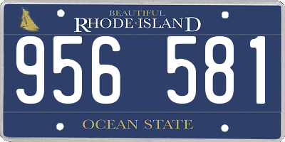 RI license plate 956581