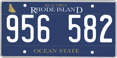 RI license plate 956582